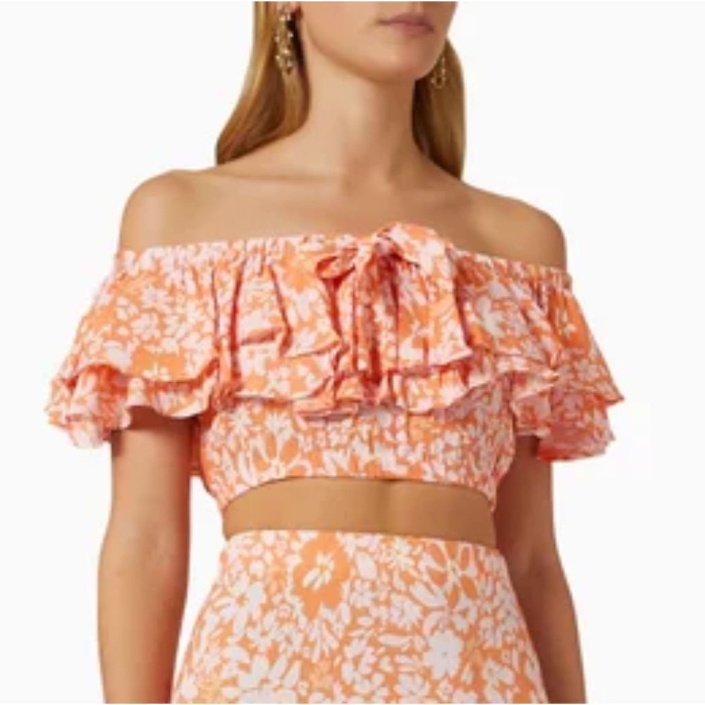 MINKPINK Marli Floral Ruffle Crop Top - Picture 6 of 9